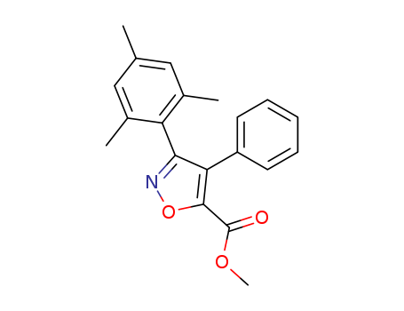 Molecular Structure of 128870-94-0 (5-Isoxazolecarboxylic acid, 4-phenyl-3-(2,4,6-trimethylphenyl)-, methyl
ester)