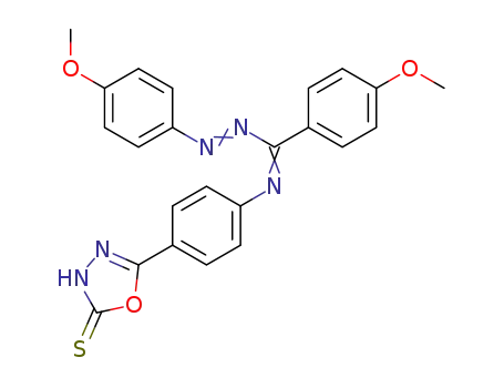 Molecular Structure of 122351-99-9 (5-[4-({(1Z)-(4-methoxyphenyl)[(E)-(4-methoxyphenyl)diazenyl]methylidene}amino)phenyl]-1,3,4-oxadiazole-2(3H)-thione)