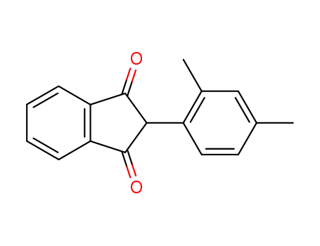 Molecular Structure of 7561-62-8 (1H-Indene-1,3(2H)-dione, 2-(2,4-dimethylphenyl)-)