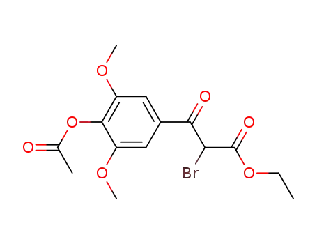 ethyl 2-bromo-3-(4-acetoxy-3,5-dimethoxyphenyl)-3-oxopropionate