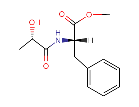 Molecular Structure of 79546-47-7 (L-Phenylalanine, N-(2-hydroxy-1-oxopropyl)-, methyl ester, (S)-)