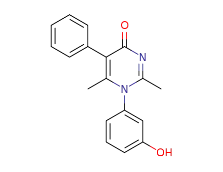 Molecular Structure of 122664-42-0 (2,6-dimethyl-5-phenyl-1-(3'-hydroxyphenyl)-4-oxo-1,4-dihydropyrimidine)