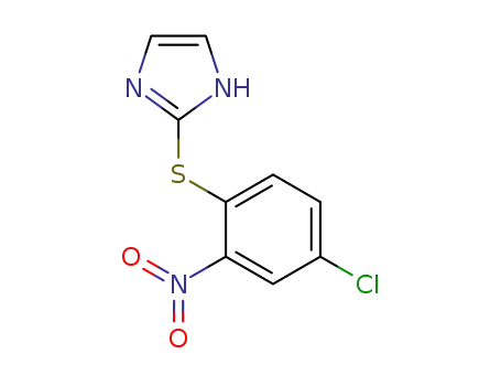 Molecular Structure of 88251-64-3 (1H-Imidazole, 2-[(4-chloro-2-nitrophenyl)thio]-)