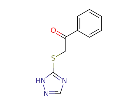 Molecular Structure of 32189-00-7 (Ethanone, 1-phenyl-2-(1H-1,2,4-triazol-3-ylthio)-)
