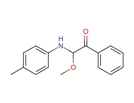 Molecular Structure of 79866-41-4 (Ethanone, 2-methoxy-2-[(4-methylphenyl)amino]-1-phenyl-)