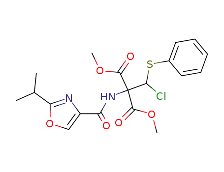 2-(Chloro-phenylsulfanyl-methyl)-2-[(2-isopropyl-oxazole-4-carbonyl)-amino]-malonic acid dimethyl ester