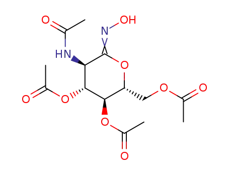 Molecular Structure of 132152-78-4 (2-ACETAMIDO-3,4,6-TRI-O-ACETYL-2-DEOXY-D-GLUCOHYDROXIMO-1,5-LACTONE)