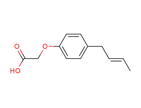 Molecular Structure of 7154-84-9 ({4-[(2E)-but-2-en-1-yl]phenoxy}acetic acid)