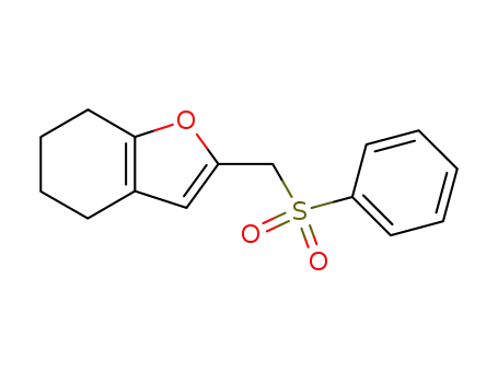 Molecular Structure of 137929-81-8 (Benzofuran, 4,5,6,7-tetrahydro-2-[(phenylsulfonyl)methyl]-)