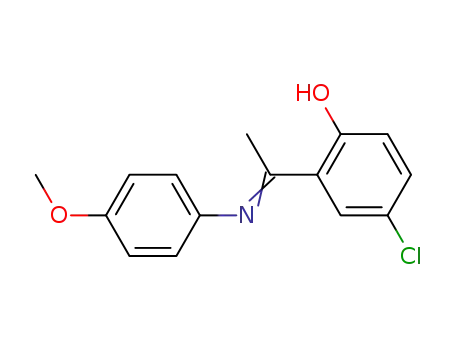 Molecular Structure of 105533-43-5 (Phenol, 4-chloro-2-[1-[(4-methoxyphenyl)imino]ethyl]-)