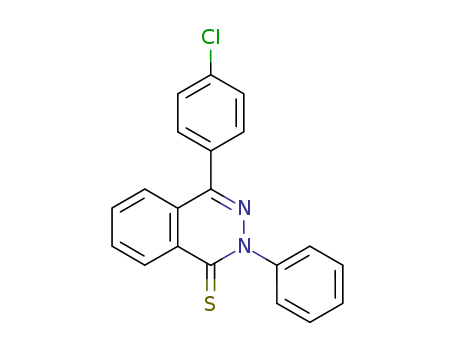 Molecular Structure of 146001-28-7 (1(2H)-Phthalazinethione, 4-(4-chlorophenyl)-2-phenyl-)
