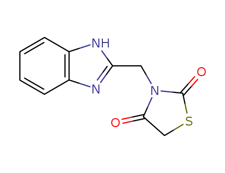 Molecular Structure of 105192-15-2 (3-(benzimidazol-2-ylmethyl)thiazolidine-2,4-dione)