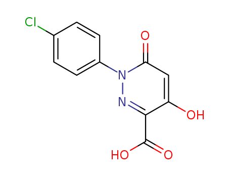 Molecular Structure of 121582-65-8 (3-Pyridazinecarboxylic acid,
1-(4-chlorophenyl)-1,6-dihydro-4-hydroxy-6-oxo-)