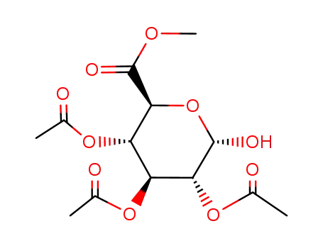Molecular Structure of 72692-06-9 (2,3,4-Tri-O-acetyl-α-D-glucuronic Acid Methyl Ester)