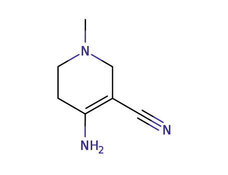 Molecular Structure of 40372-44-9 (3-Pyridinecarbonitrile, 4-amino-1,2,5,6-tetrahydro-1-methyl-)