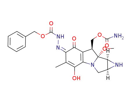 phenylmethyl (1aS-(1aα,8β,8aα,8bα))-(8-{[(aminocarbonyl)oxy]methyl}-1,1a,2,8,8a,8b-hexahydro-4-hydroxy-8a-methoxy-5-methyl-7-oxoazirino[2',3':3,4]pyrrolo[1,2-a]indol-6(7H)-ylidene)hydrazinecarboxylate