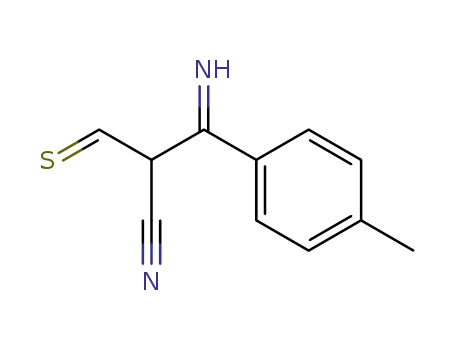 Molecular Structure of 80959-68-8 (Benzenepropanenitrile, b-imino-4-methyl-a-(thioxomethyl)-)