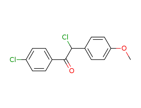 Molecular Structure of 88648-95-7 (Ethanone, 2-chloro-1-(4-chlorophenyl)-2-(4-methoxyphenyl)-)