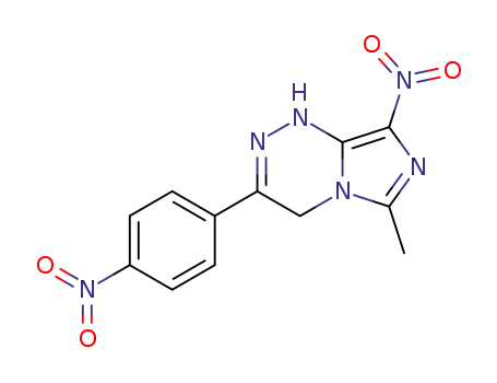 Molecular Structure of 79457-00-4 (Imidazo[5,1-c][1,2,4]triazine,
1,4-dihydro-6-methyl-8-nitro-3-(4-nitrophenyl)-)