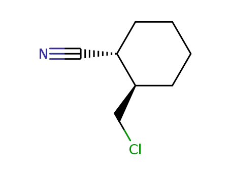 Molecular Structure of 10479-49-9 (Cyclohexanecarbonitrile, 2-(chloromethyl)-, trans-)