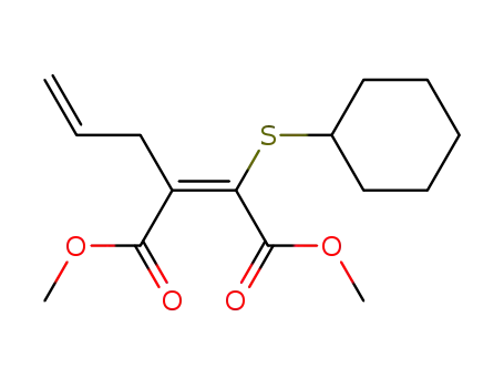 Molecular Structure of 89889-90-7 (2-Butenedioic acid, 2-(cyclohexylthio)-3-(2-propenyl)-, dimethyl ester,
(E)-)