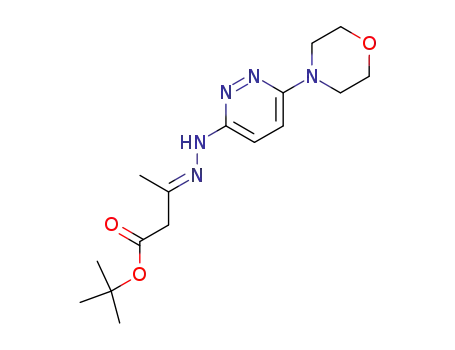 Molecular Structure of 69579-13-1 (1-(6-Morpholino-3-pyridazinyl)-2-[1-(tert-butoxycarbonyl)-2-propylidene]hydrazine)