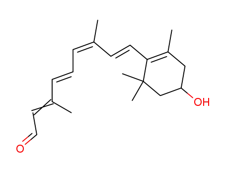 Molecular Structure of 102918-00-3 (rac 11-cis-3-Hydroxy Retinal)