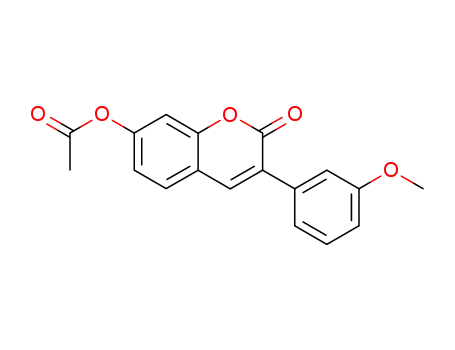 Molecular Structure of 7401-76-5 (3-(3-methoxyphenyl)-2-oxo-2H-chromen-7-yl acetate)