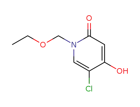 Molecular Structure of 103815-27-6 (5-chloro-1-ethoxymethyl-4-hydroxy-2(1H)-pyridone)