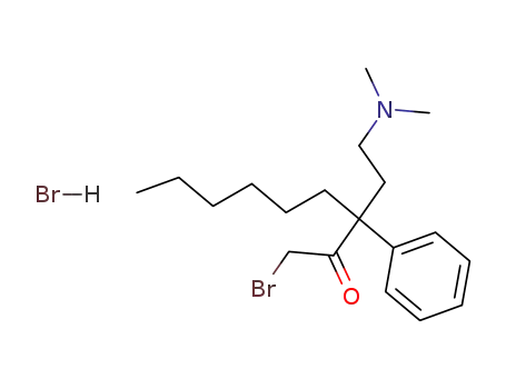 Molecular Structure of 7500-19-8 (1-bromo-3-[2-(dimethylamino)ethyl]-3-phenylnonan-2-one)