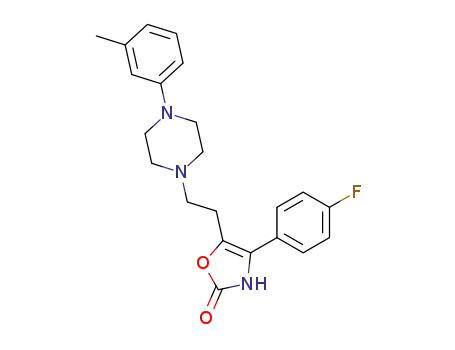 Molecular Structure of 120944-09-4 (4-(4-fluorophenyl)-5-{2-[4-(3-methylphenyl)piperazin-1-yl]ethyl}-1,3-oxazol-2(3H)-one)