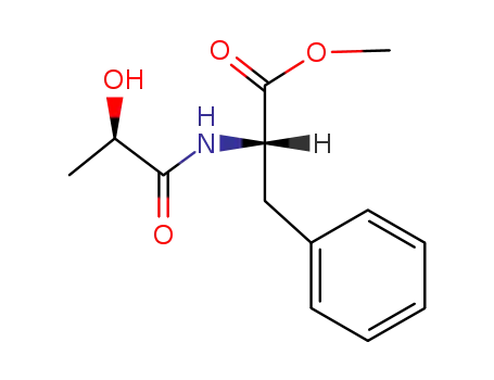 Molecular Structure of 79546-37-5 (L-Phenylalanine, N-(2-hydroxy-1-oxopropyl)-, methyl ester, (R)-)