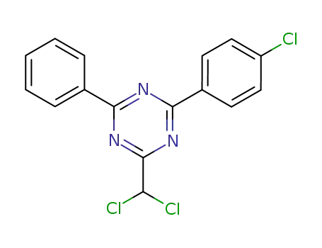 Molecular Structure of 59455-74-2 (1,3,5-Triazine, 2-(4-chlorophenyl)-4-(dichloromethyl)-6-phenyl-)