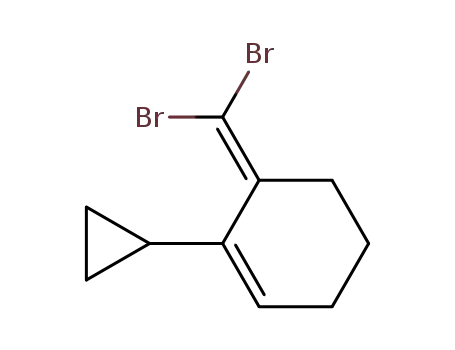 Molecular Structure of 88084-07-5 (Cyclohexene, 1-cyclopropyl-6-(dibromomethylene)-)