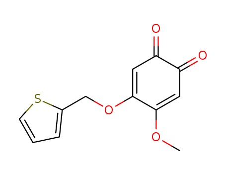 3,5-Cyclohexadiene-1,2-dione, 4-methoxy-5-(2-thienylmethoxy)-