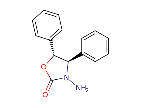 Molecular Structure of 55041-24-2 (2-Oxazolidinone, 3-amino-4,5-diphenyl-, cis-)