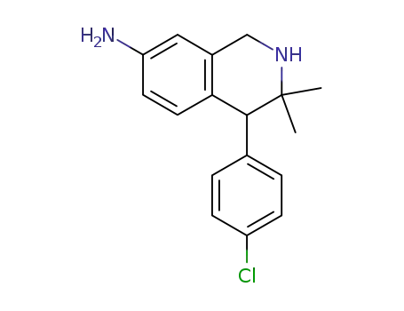 7-Isoquinolinamine, 4-(4-chlorophenyl)-1,2,3,4-tetrahydro-3,3-dimethyl-