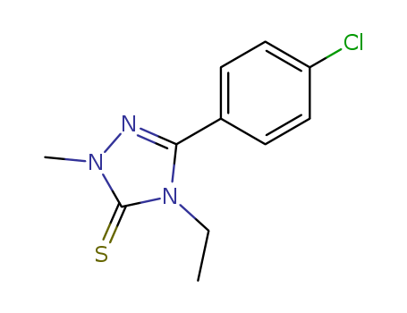 2,4-DIHYDRO-5-(4-CHLOROPHENYL)-4-ETHYL-2-METHYL-3H-1,2,4-TRIAZOLE-3-THIONE