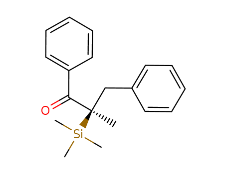 Molecular Structure of 112297-89-9 (1-Propanone, 2-methyl-1,3-diphenyl-2-(trimethylsilyl)-, (R)-)