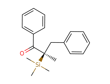 Molecular Structure of 112297-89-9 (1-Propanone, 2-methyl-1,3-diphenyl-2-(trimethylsilyl)-, (R)-)
