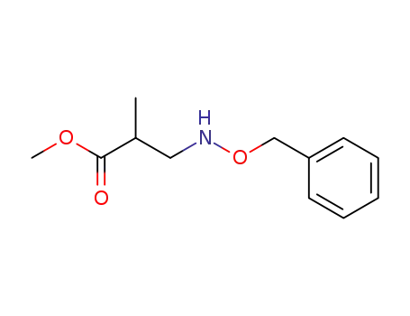 Molecular Structure of 88517-40-2 (Propanoic acid, 2-methyl-3-[(phenylmethoxy)amino]-, methyl ester)