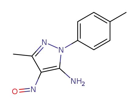 Molecular Structure of 90094-70-5 (1H-Pyrazol-5-amine, 3-methyl-1-(4-methylphenyl)-4-nitroso-)
