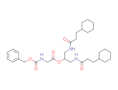 Molecular Structure of 138405-01-3 (1,3-bis(3-cyclohexylpropanoylamino)propan-2-yl 2-phenylmethoxycarbonyl aminoacetate)
