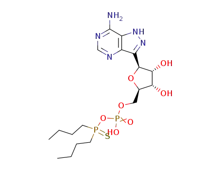 Molecular Structure of 57816-25-8 (adenosine-5'-phosphoric di-n-butylphosphinothioic anhydride)