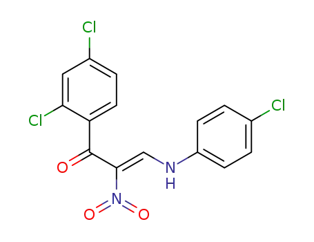 Molecular Structure of 137555-40-9 (1-(4-chlorophenylamino)-2-nitro-4-(2,4-dichlorophenyl)-4-oxopropene-1)