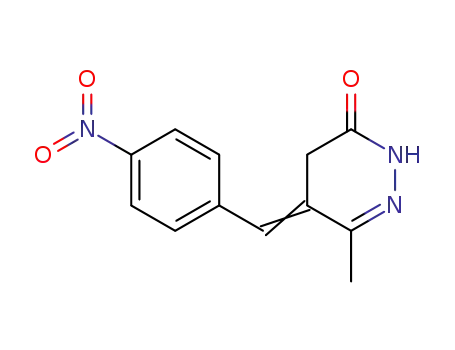 Molecular Structure of 90069-16-2 (3(2H)-Pyridazinone, 4,5-dihydro-6-methyl-5-[(4-nitrophenyl)methylene]-)