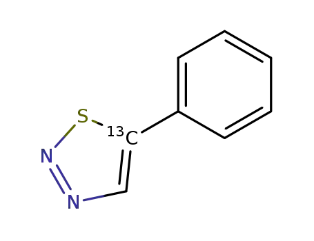 Molecular Structure of 75212-17-8 (5-Phenyl-<5-<sup>13</sup>C>-1,2,3-thiadiazol)