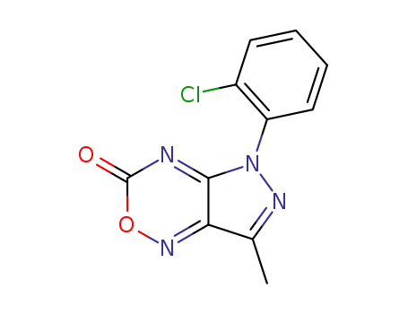 Molecular Structure of 81198-32-5 (5-(2'-cloro)fenil-7-metilpirazolo-<4,3-c><1,2,4>-oxadiazin-3-one)