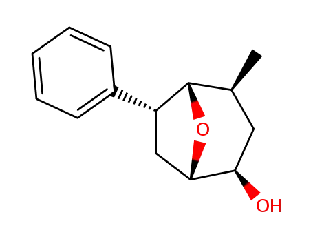 Molecular Structure of 89254-57-9 (8-Oxabicyclo[3.2.1]octan-2-ol, 4-methyl-6-phenyl-,
(2-endo,4-exo,6-endo)-)