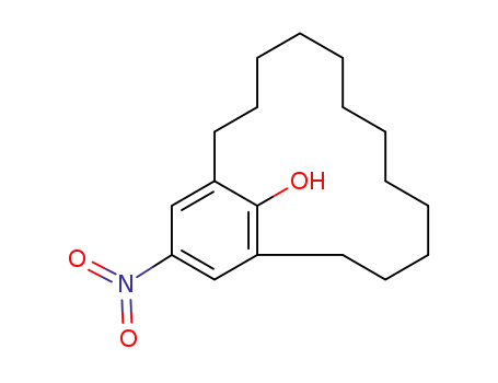 Molecular Structure of 114446-23-0 (Bicyclo[12.3.1]octadeca-1(18),14,16-trien-18-ol, 16-nitro-)
